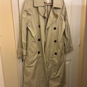 H&M Beige Coat with Pink Lining